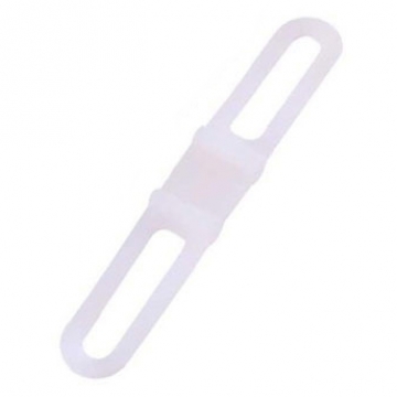 Силиконовое крепление фонарика на велосипед белый