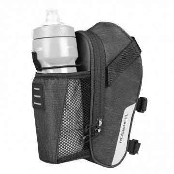 Сумка під сідло Roswheel Essential 131464 з кишенею для пляшки чорний