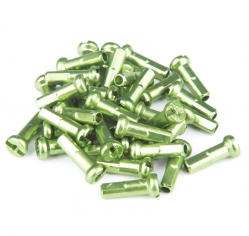 Ніпелі FireEye ALU 7075 2/14мм алюміній 38 шт зелений