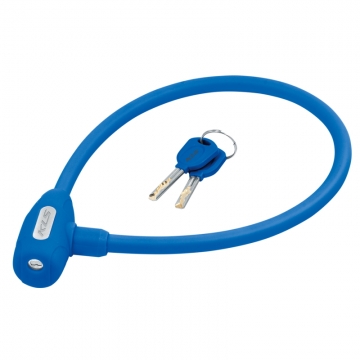 Замок тросиковий KLS Jolly синій 12x650 мм