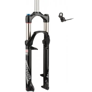 Вилка RockShox 30 Silver TK - Coil 100mm, 26", вісь 9mm, Чорний, TurnKey Манетка права, Шток 1 1/8"