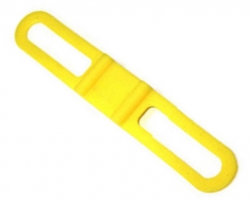 Силиконовое крепление фонарика на велосипед желтый