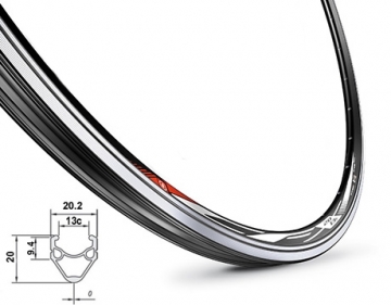 Обід шосейний Mach1 CFX 28˝ 36 отворів під V-Brake чорний FV