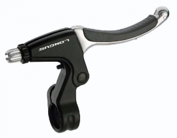 Тормозные ручки левая + правая V-Brake, Al/резинина, черные