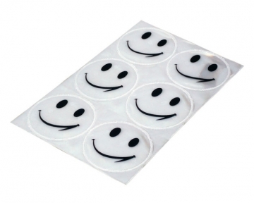 Светоотражающие наклейки, комплект 6шт белые