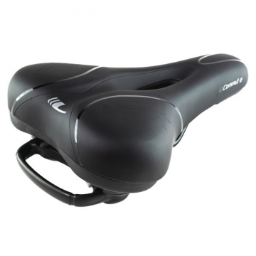 Сідло Longus COMUT-E VXL, чорний, з ручкою, з отвором