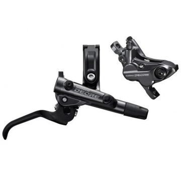 Гальмо гідравл. дискове M6120 DEORE переднє (ліва ручка, 4-поршн. каліпер BR-M6120, J-kit гідроліния 1000мм)