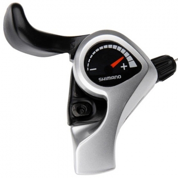 Шифтер SL-TX50 лівий 3-швидк. (без індексів) + трос, срібл, OEM