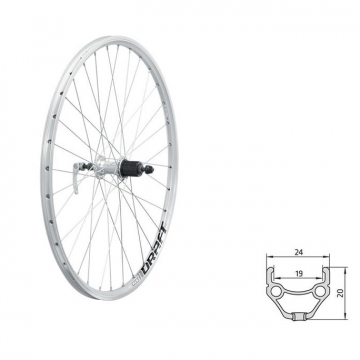 Колесо заднє KLS DRAFT 26" сріблястий