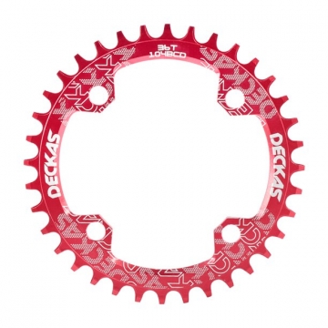 Звезда-неспадайка для шатунов, 34T круг BCD104, красн.