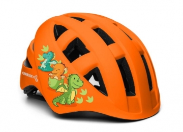 Шолом ONRIDE Bud помаранчевий динозаври S (48-52 см)