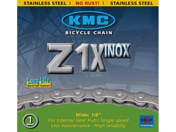 Ланцюг KMC Z1X (S10) "INOX" нержавійка 1/2х1/8х112L, 1швид.