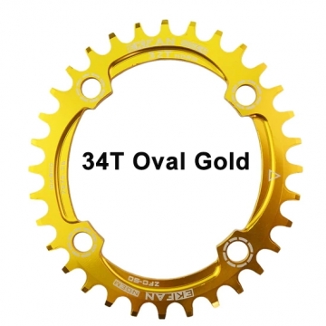 Звезда шатунов неспадайка овал 34T BCD 104 желтая