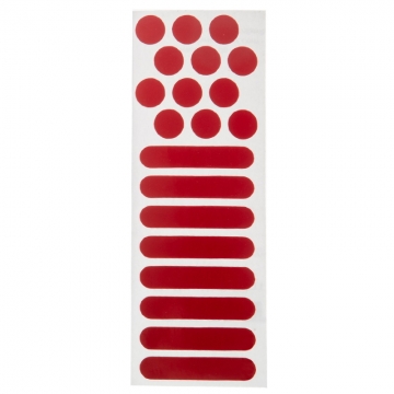 Наліпка світловідбиваюча на шолом червона