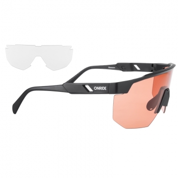 Окуляри ONRIDE Obsession матово чорні з лінзами orange (51%); прозорі (100%)