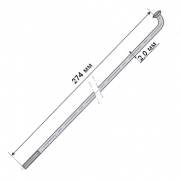 Спица Inox Plus (нержавейка) 2/274/