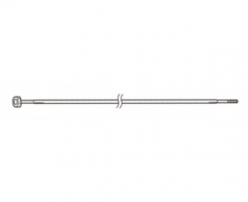 Спица 272мм заднего колеса WH-6600 плоская,серебристая