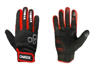 Рукавички ONRIDE Pleasure 20 колір чорний/червоний розмір 2XL