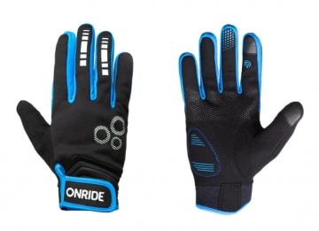 Рукавички ONRIDE Pleasure 20 колір чорний/синій розмір S