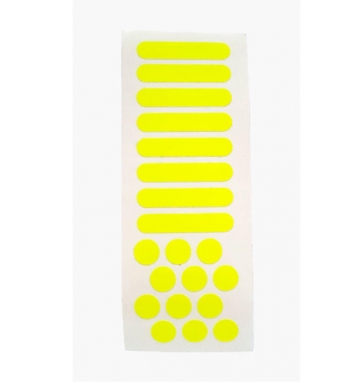 Наліпка на шолом неоново-жовта