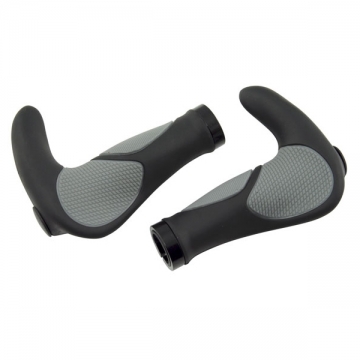 Рожки ERGOBUL с ручками руля, anatomic черн/серый